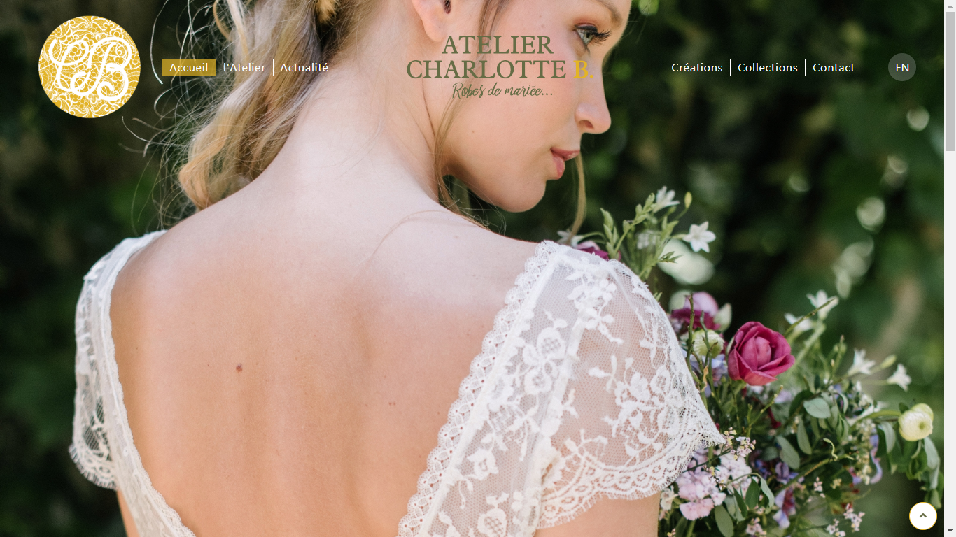 confection de robes de mariées à fougères, atelier charlotte b