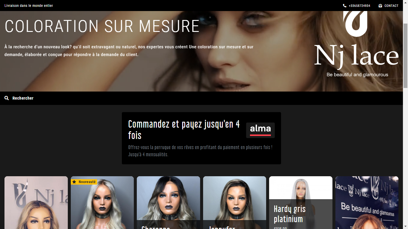 nj lace, mèches brésiliennes, paris